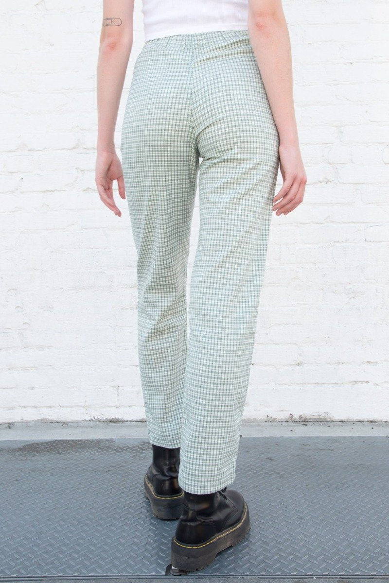 Light Green and White Plaid / S