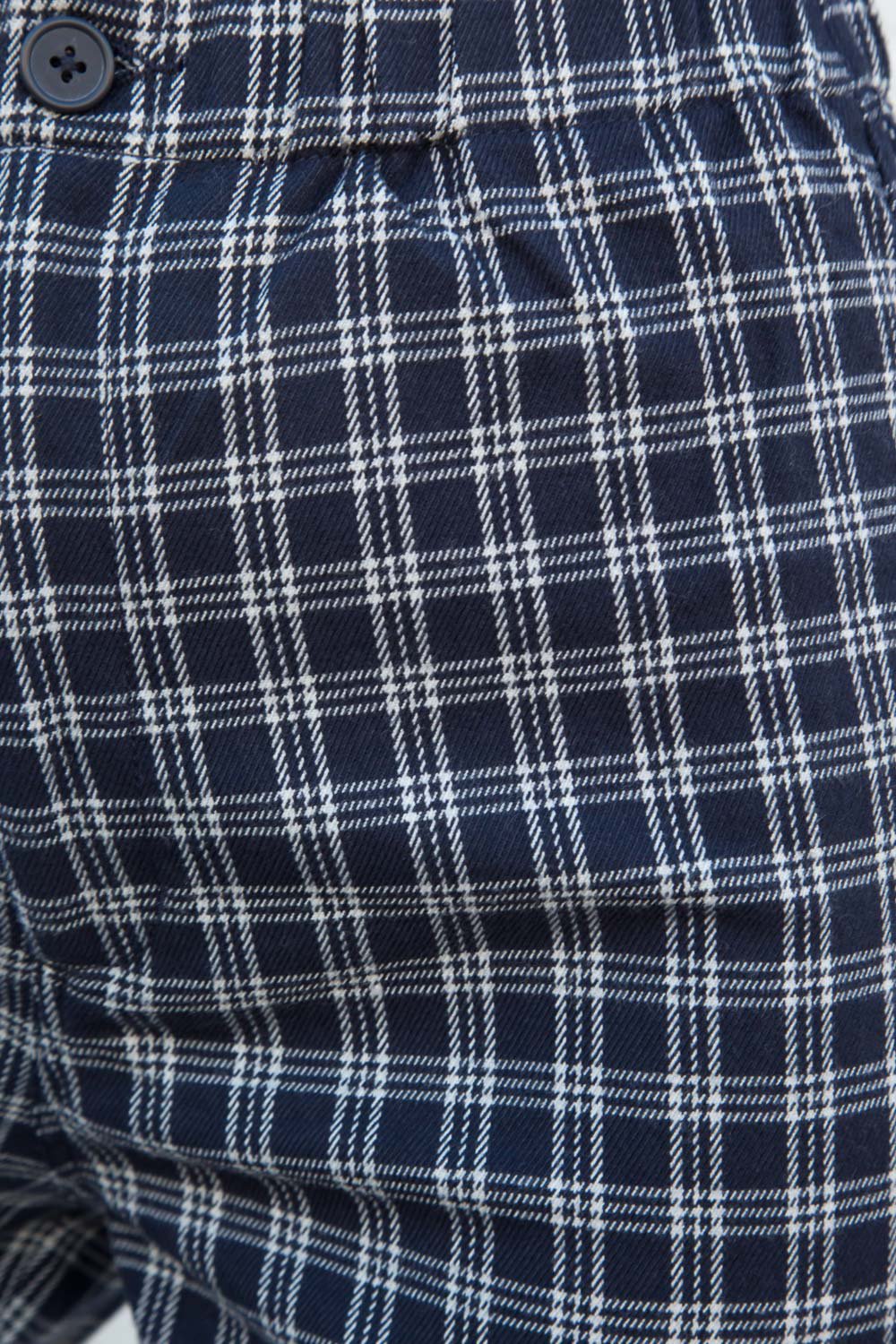 Navy Blue and White Plaid / S