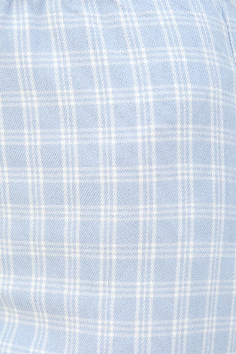 Light Blue and White Plaid / S