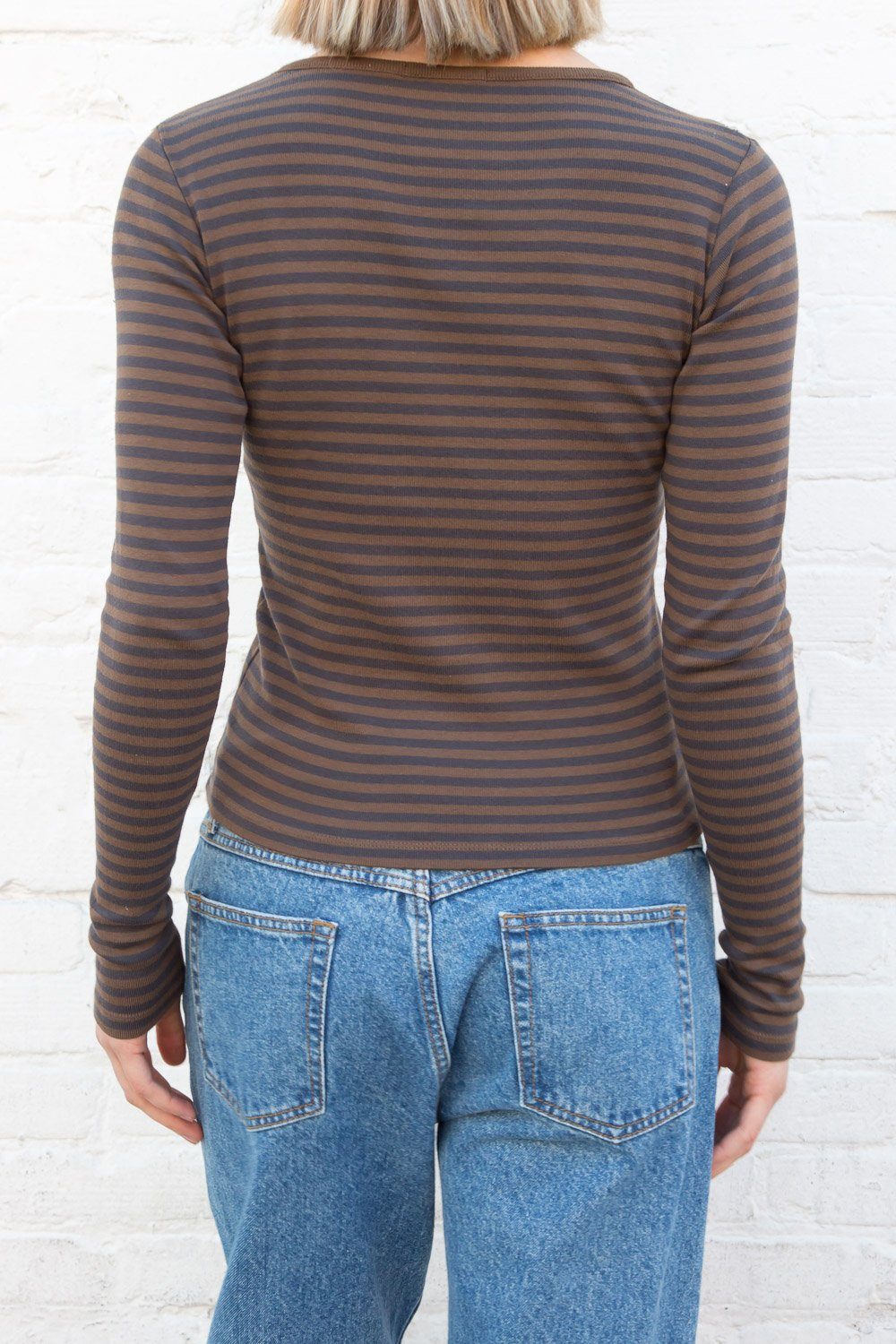 Brown Navy Blue Stripes / S
