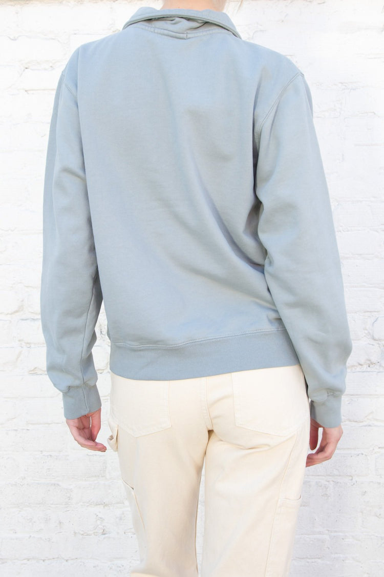 Missy Cotton Sweatshirt | Sage Green / Regular Fit