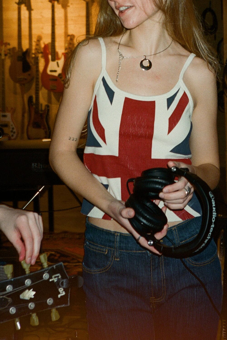 Skylar Union Jack Flag Tank | Cropped Fit