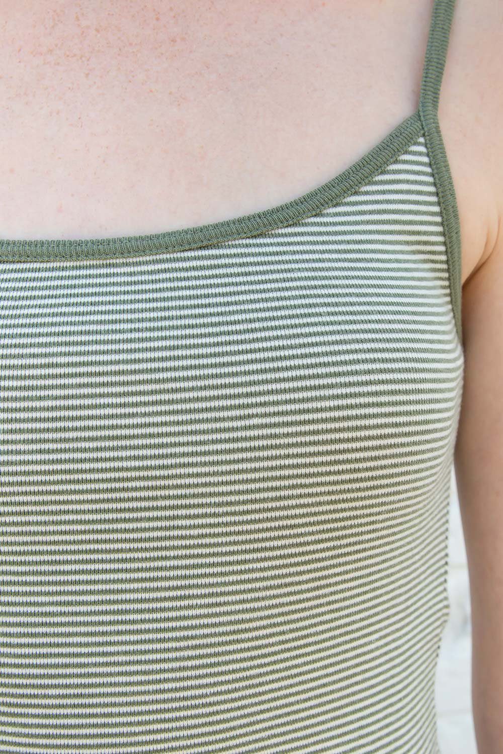 Skylar Stripes Tank | Fern Thin Stripes / XS/S