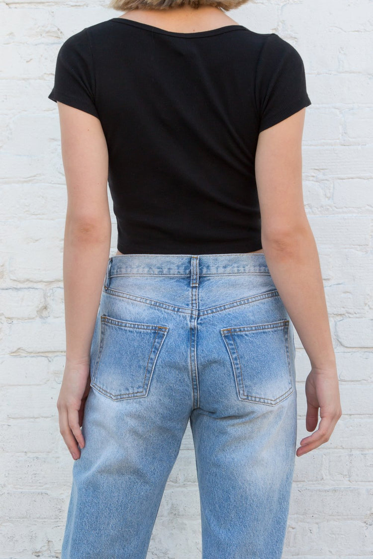 Zelly Button Up Top | Black / S