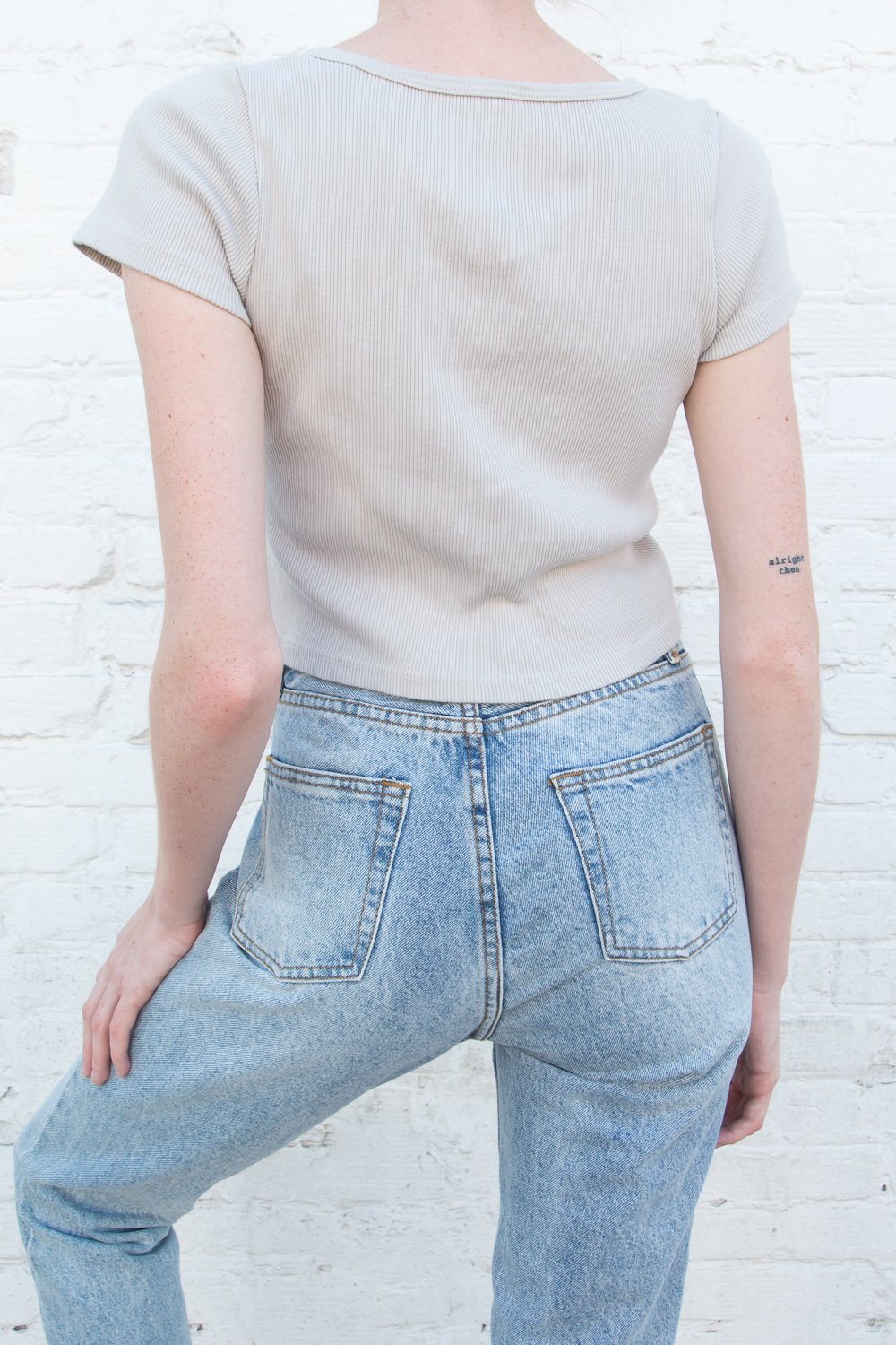 Zelly Button Up Top | Beige / S