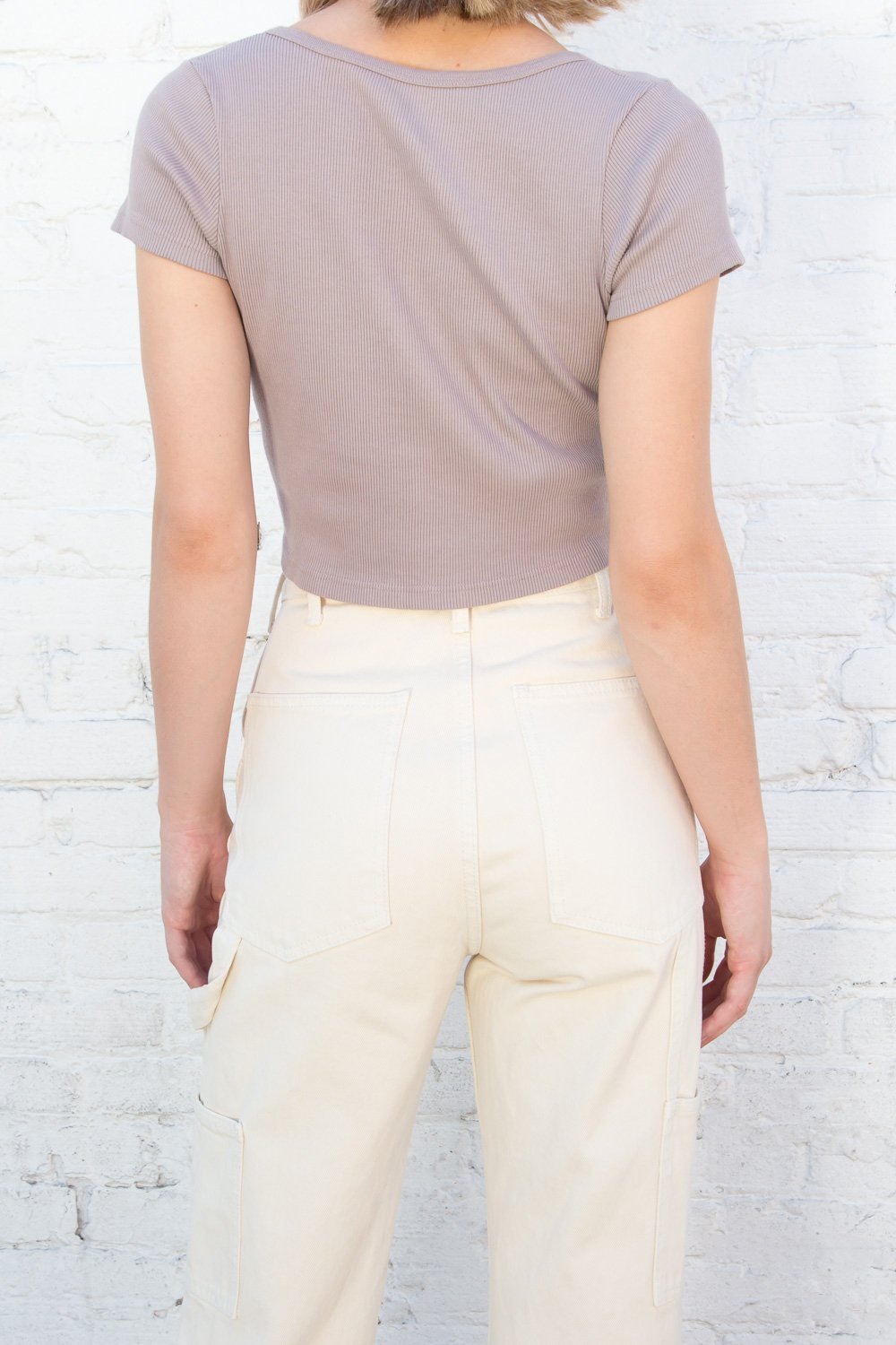 Zelly Button Up Top | Purple Taupe / S