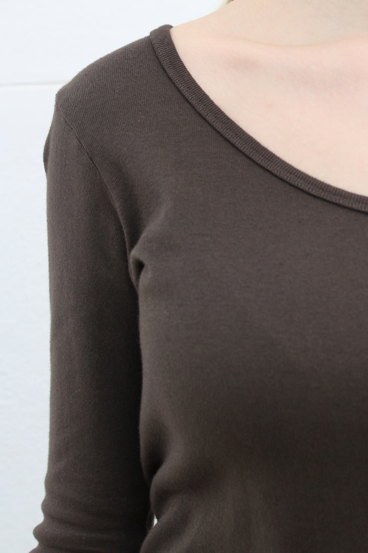 Jillian Basic Top | Dark Umber / XS/S