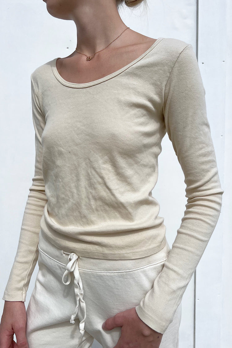 Jillian Basic Top | Cream / XS/S