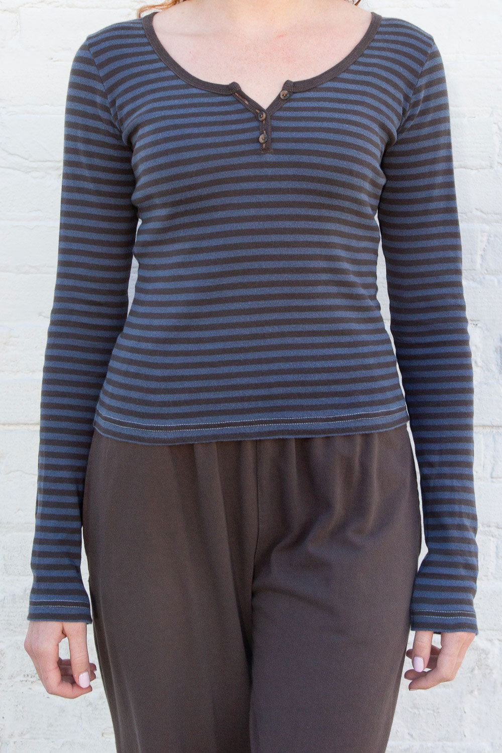 Brown Navy Blue Stripes / XS/S