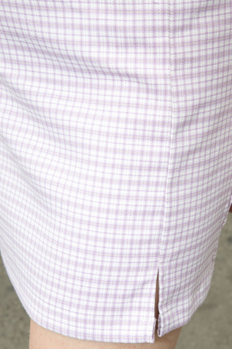 Cara Skirt | Light Purple and White Plaid / XS/S
