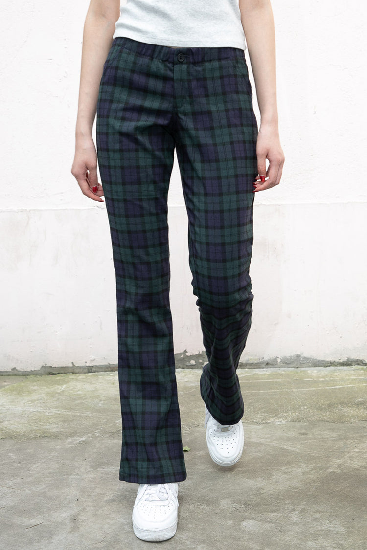 Tilden Pants | Navy Blue and Dark Green Plaid / S