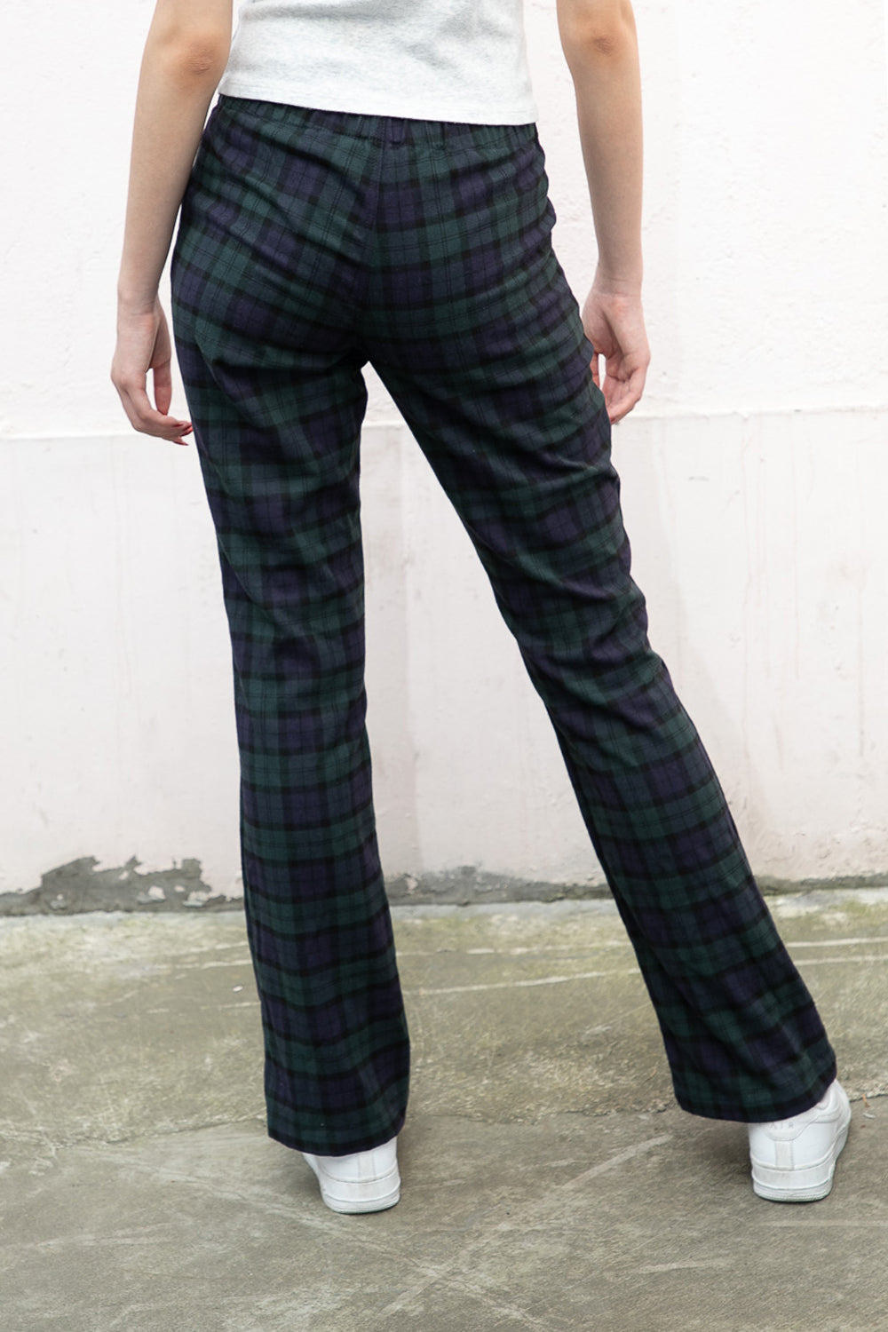 Tilden Pants | Navy Blue and Dark Green Plaid / S