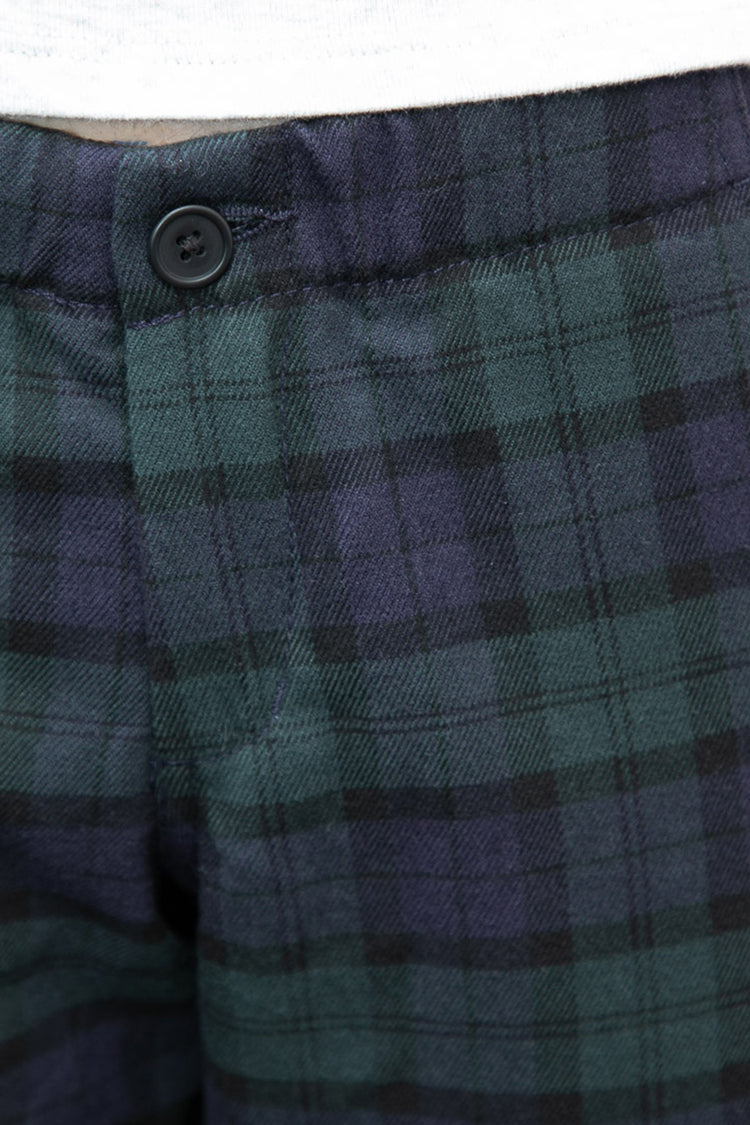 Tilden Pants | Navy Blue and Dark Green Plaid / S